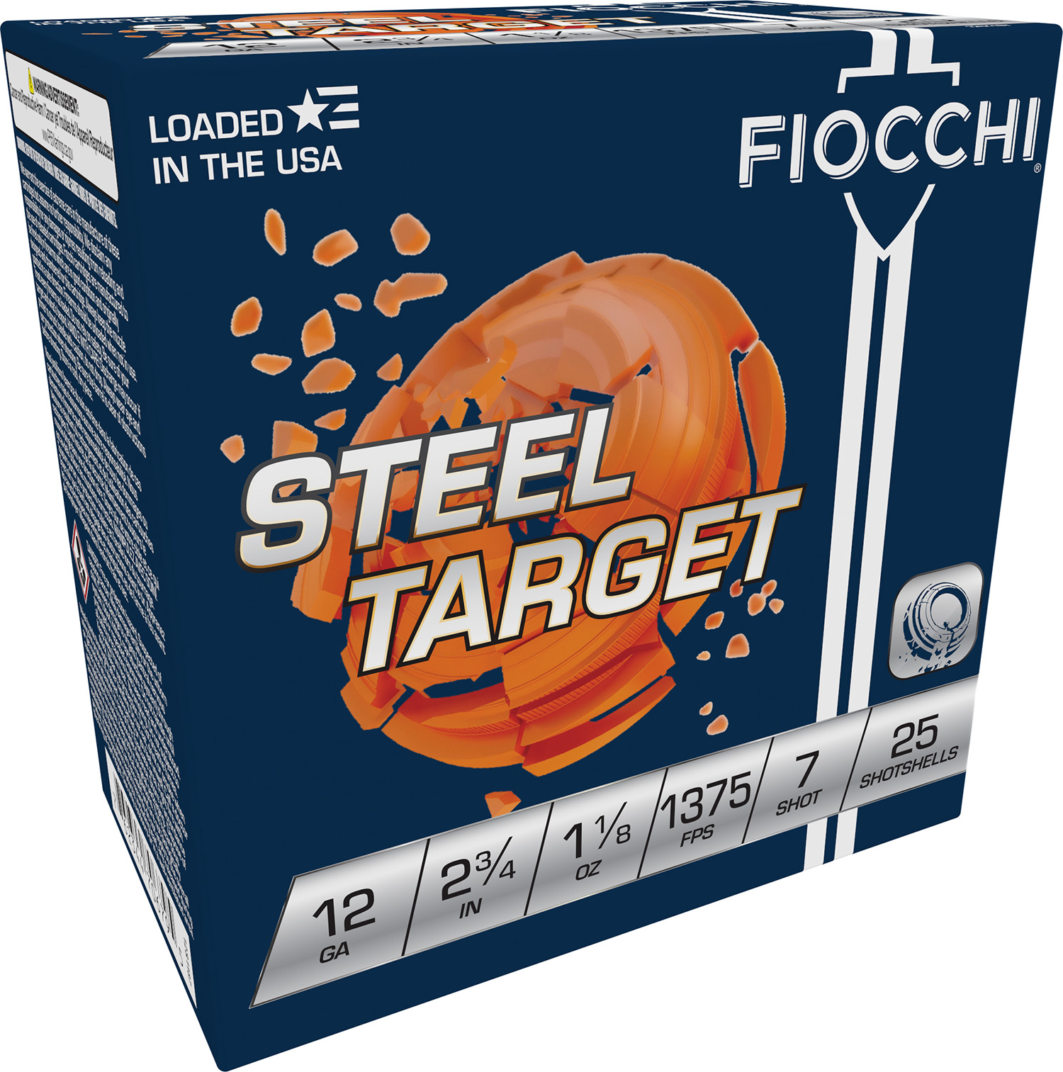 Fiocchi 12S1187 Steel Target 12Gauge 2.75" 1 1/8oz 7Shot 25 Per Box/10 Case 1 Fiocchi 12S1187 Steel Target 12Gauge 2.75" 1 1/8oz 7Shot 25 Per Box/10 Case