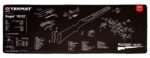 TekMat TEKR441022 Ruger 10-22 Ultra 44 Cleaning Mat Black/White Rubber 15"x44" Ruger 10-22 Parts Diagram