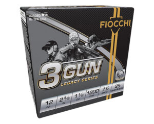 Fiocchi 3-Gun Match Legacy Series 12 Gauge 2-3/4 Inch Number 7.5 Shot 25 Round Shotgun Ammunition