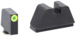 AmeriGlo GL681 Optic Compatible Sight Set for Glock 2XL Tall Green Tritium LumiGreen Outline Front Sight-Black Rear Sight