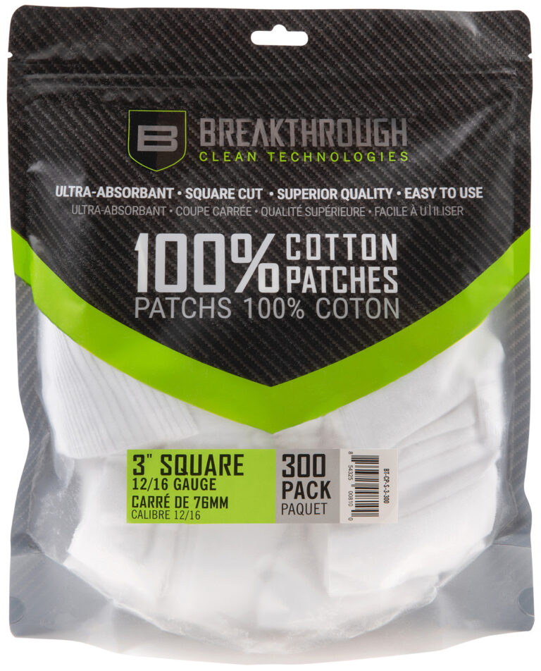 Breakthrough Clean Technologies 12-16 Gauge Square Cleaning Patches 300 Count