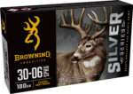 Browning Ammo B192630061 Silver 30-06Springfield 180gr Plated Soft Point 20 Per Box/10 Case