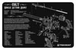 TekMat TEKR17SAA  Cleaning Mat Black/White Rubber 11"x17" Colt Revolver Army Parts Diagram