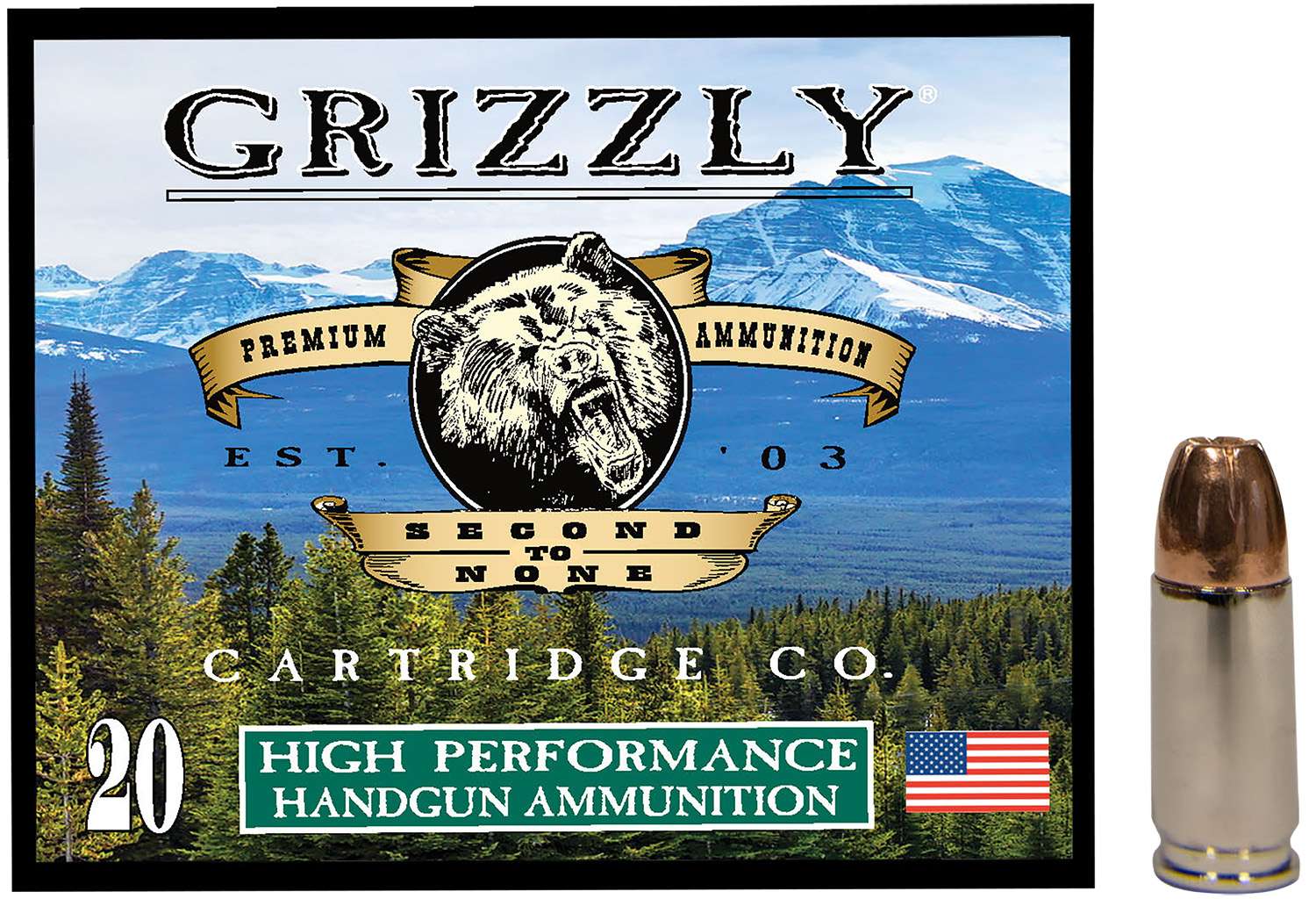 Grizzly Ammo 9mm Luger +P 115 Grain Jacketed Hollow Point Ammunition 1 Grizzly Ammo 9mm Luger +P 115 Grain Jacketed Hollow Point Ammunition