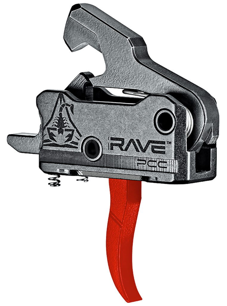 Rise Armament Rave Pistol Caliber Carbine Black Red Curved Trigger