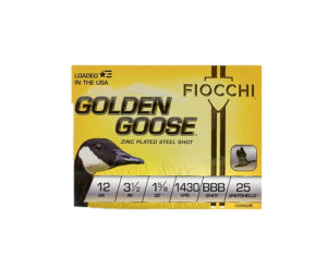 Fiocchi 12 Gauge 3.5 Inch Number BBB 25 Round Shotgun Ammunition