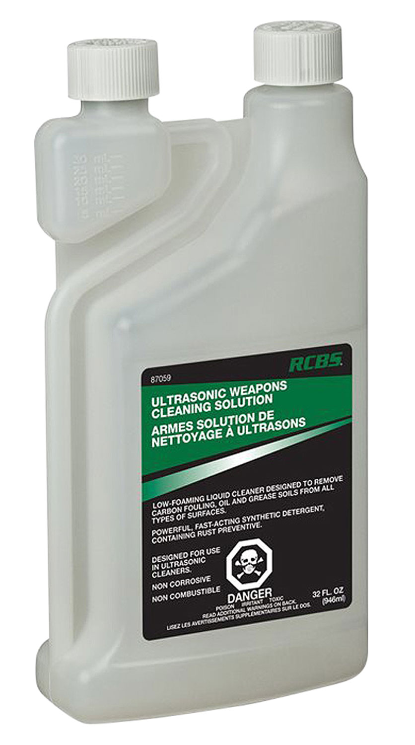 RCBS 87059 Ultrasonic Weapons Cleaning Solution Cleans Lubricates Protects 32 oz. Bottle 1 RCBS 87059 Ultrasonic Weapons Cleaning Solution Cleans Lubricates Protects 32 oz. Bottle