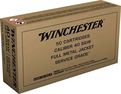WINCHESTER SERVICE GRADE 40SW 165G FMJ 50RD BX 500RD CASE 4 WINCHESTER SERVICE GRADE 40SW 165G FMJ 50RD BX 500RD CASE - Image 4