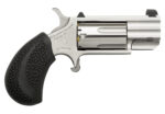 North American Arms PUGD Pug  22 WMR 5 Shot 1" Stainless Steel Barrel, Frame & Cylinder, Black Pebbled Rubber Grip, Exposed Hammer