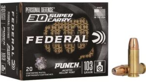 Federal 30 Super Carry 103 Grain Punch Hollow Point Ammunition