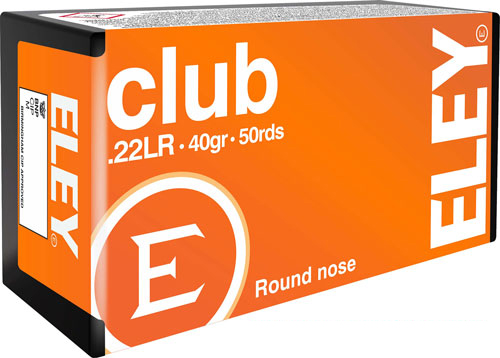 Eley Club 22 LR 40 Grain Round Nose 50 Round Ammunition