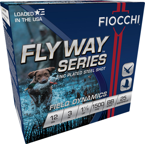 Fiocchi Flyway 12 Gauge 3 Inch 1-1/8oz Number BB Steel Shotgun Ammunition
