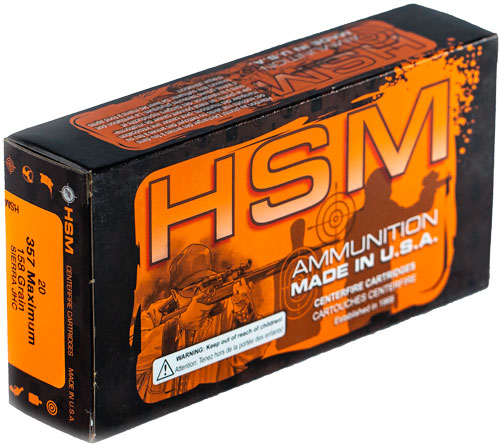 HSM 357 Maximum 158 Grain JHP Ammunition 20 Round