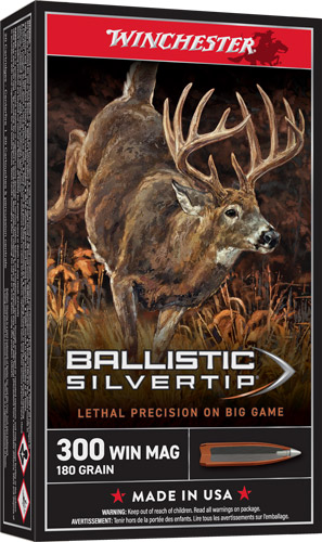 Winchester Supreme 300 Winchester Magnum 180 Grain Silvertip Ammunition 20 Round Box
