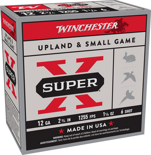 Winchester Super-X 12 Gauge 2-3/4 Inch 1-1/8oz Number 6 Shotgun Ammunition