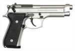 BERETTA 92FS 9MM 4.9" 15RD - INOX BLACK RUBBER GRIPS USA