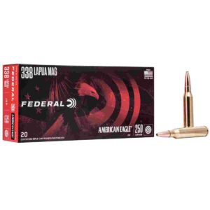Federal American Eagle 338 Lapua Magnum 250 Grain Jacketed Soft Point Ammunition