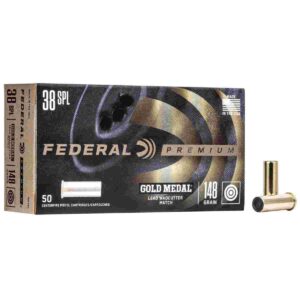 Federal Premium Gold Medal 38 Special 148 Grain Handgun Ammunition