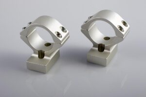 Talley Lightweight Alloy Mount Combo Silver 1 Inch High Accessory