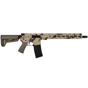 Shark Coast Tactical AR Rifle 5.56 NATO 30 Round 16 Inch Chocolate Chip Rifle