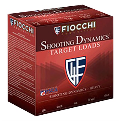 Fiocchi Shooting Dynamics 12 Gauge 2-3/4 Inch Number 8 Shot 25 Round Shotgun Ammunition