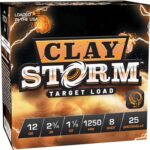 CLAY STORM 12 GAUGE 2-3/4'' 1-1/8OZ #8 SHOT 1250 FPS 25/BOX