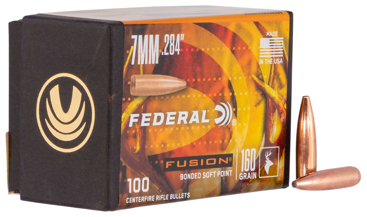 Federal FB284F3 Fusion Component 7mm .284 160 gr Fusion Soft Point 100 Per Box/ 4 Case 1 Federal FB284F3 Fusion Component 7mm .284 160 gr Fusion Soft Point 100 Per Box/ 4 Case
