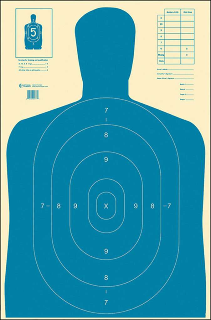 Action Target Economy B27 Blue Qualification Paper Target