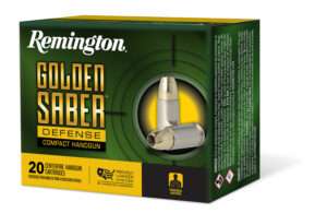 Remington Golden Saber Defense 38 Special 125 Grain Nickel-Plated Brass Jacketed Hollow Point Ammunition
