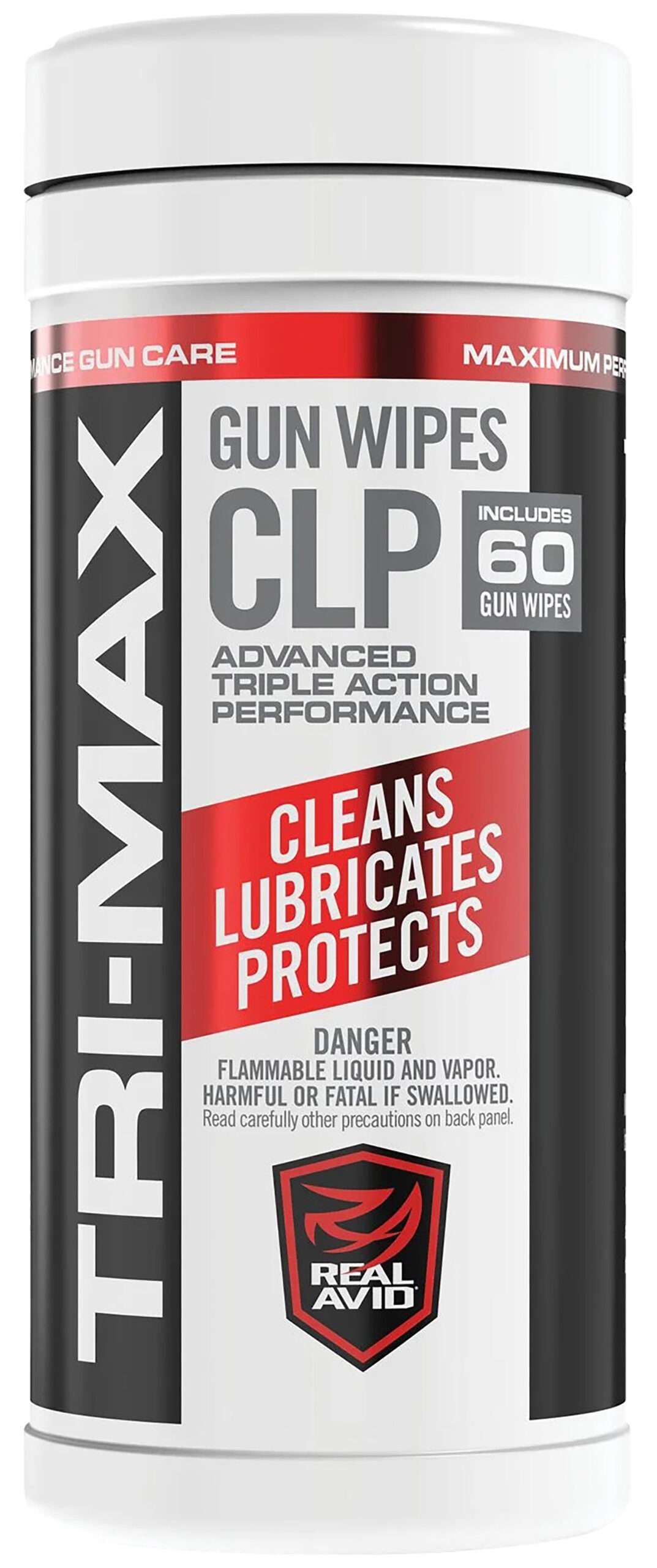 Real Avid AVCLPW-C60 Tri-Max CLP Gun Wipes-Canister 1 Real Avid AVCLPW-C60 Tri-Max CLP Gun Wipes-Canister