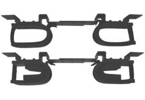 Rugged Gear Universal Overhead Gun Rack Black Steel Two Rifle Shotgun