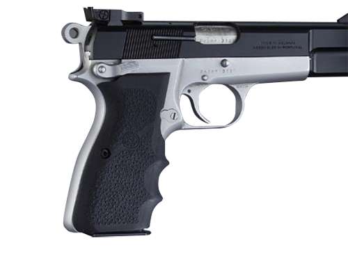 Hogue Rubber Grip Black Finger Grooves Browning Hi-Power Accessory