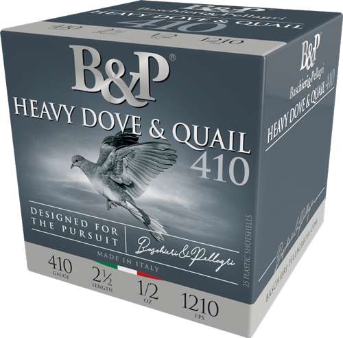 B&P Ammunition .410 Bore 2.5 Inch Number 6 Shot 25 Round Shotgun Ammunition
