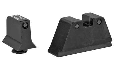 Trijicon Suppressor Night Sight Set Glock 9mm Black Front Black Rear Green Lamps Sight