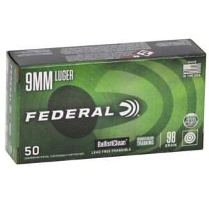 Federal BallistiClean 9mm Luger 98 Grain Frangible Ammunition 50 Round