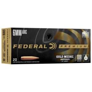Federal Gold Medal Berger 6mm ARC 108 Grain OTM Rifle Ammunition