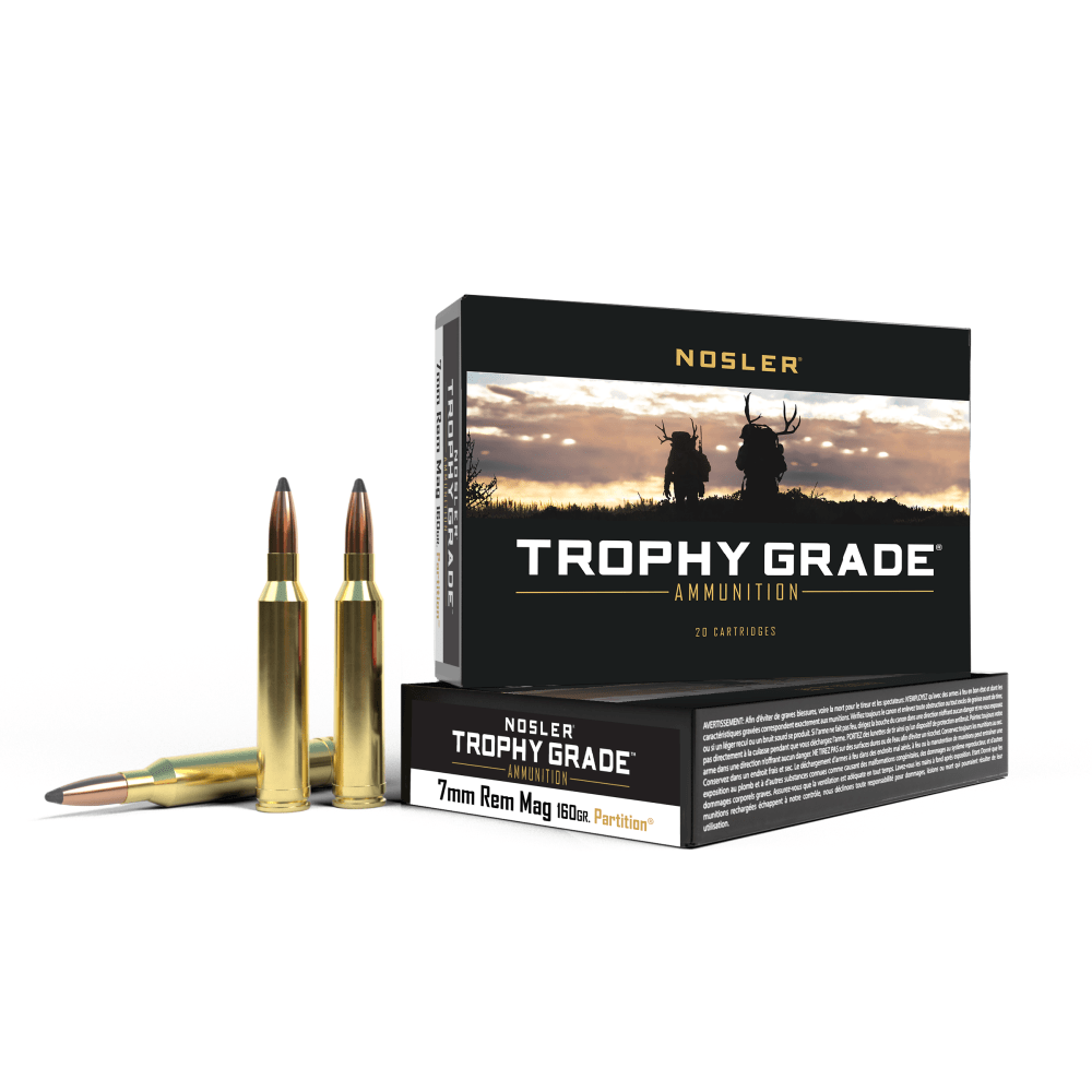 Nosler Trophy Grade 7mm Remington Magnum 160 Grain Rifle Ammunition 1 Nosler Trophy Grade 7mm Remington Magnum 160 Grain Rifle Ammunition