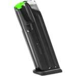 9MM LUGER 18RD MAGAZINE FOR GLOCK-17 BLACK W/GREEN FOLLOWER