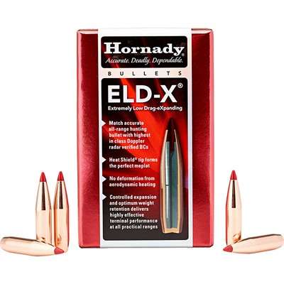 ELD-X .25 CAL. (0.257) 128GR POLYMER TIP BOAT TAIL 100/BOX 1 ELD-X .25 CAL. (0.257) 128GR POLYMER TIP BOAT TAIL 100/BOX