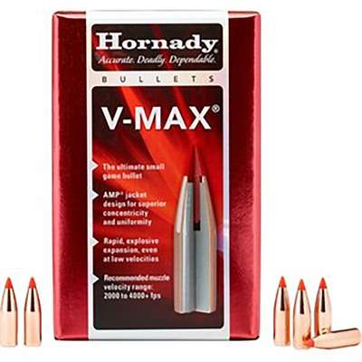 Hornady V-Max 22 Caliber 55 Grain Polymer Tip Ammunition 250 Round