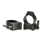Warne 30mm Medium Quick Detach 19mm Dovetail Scope Rings Black