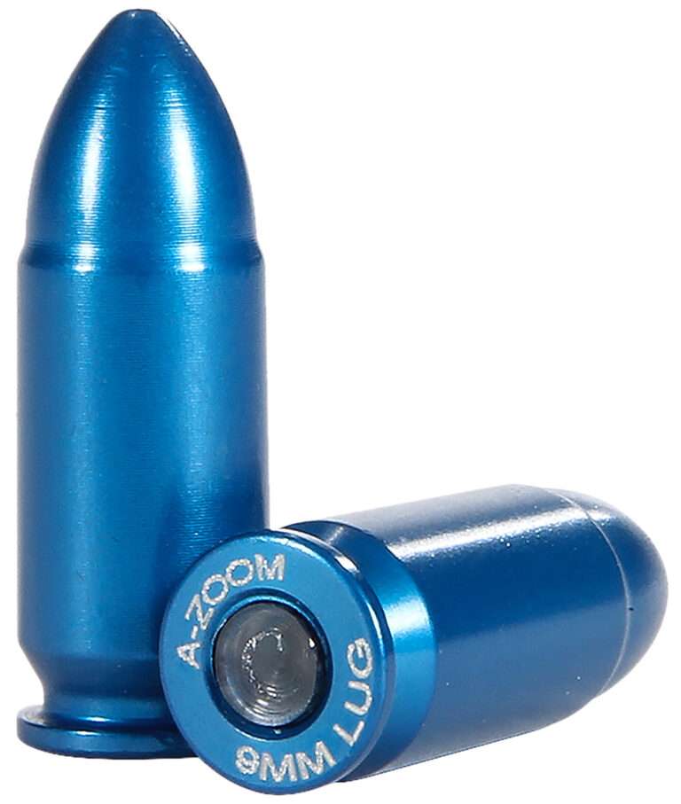 A-Zoom 9mm Luger Pistol Blue Snap Caps Dummy Rounds 10 Pack