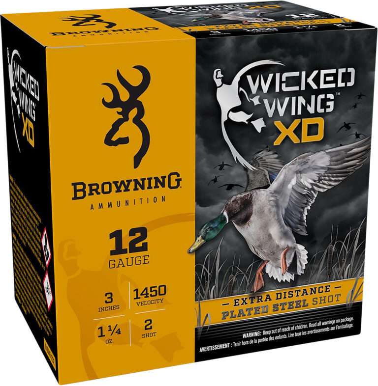 Browning Wicked Wing XD 12 Gauge 3 Inch Number 2 Shot 25 Round Shotgun Ammunition