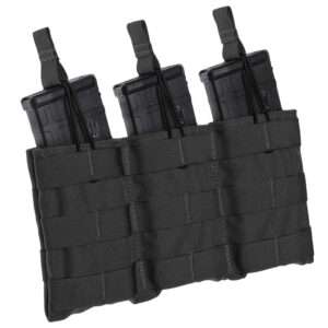 Tac Shield Speed Load Triple Rifle Magazine Pouch Black 1000D Nylon Accessory