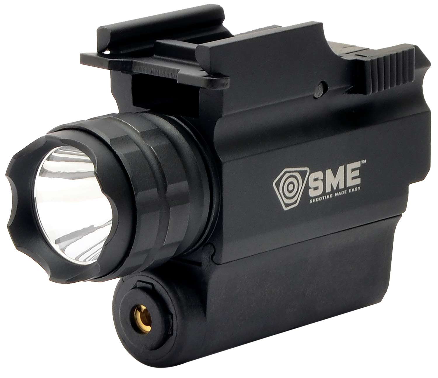 SME SMEWLLP Compact Tactical Handgun LED Light/Laser Combo Black 250 Lumens White Cree LED Red Laser 1 SME SMEWLLP Compact Tactical Handgun LED Light/Laser Combo Black 250 Lumens White Cree LED Red Laser