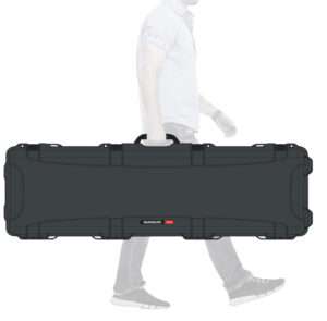 Nanuk 995 Waterproof Graphite Resin Rifle Case with Foam Padding and Lockable Latches