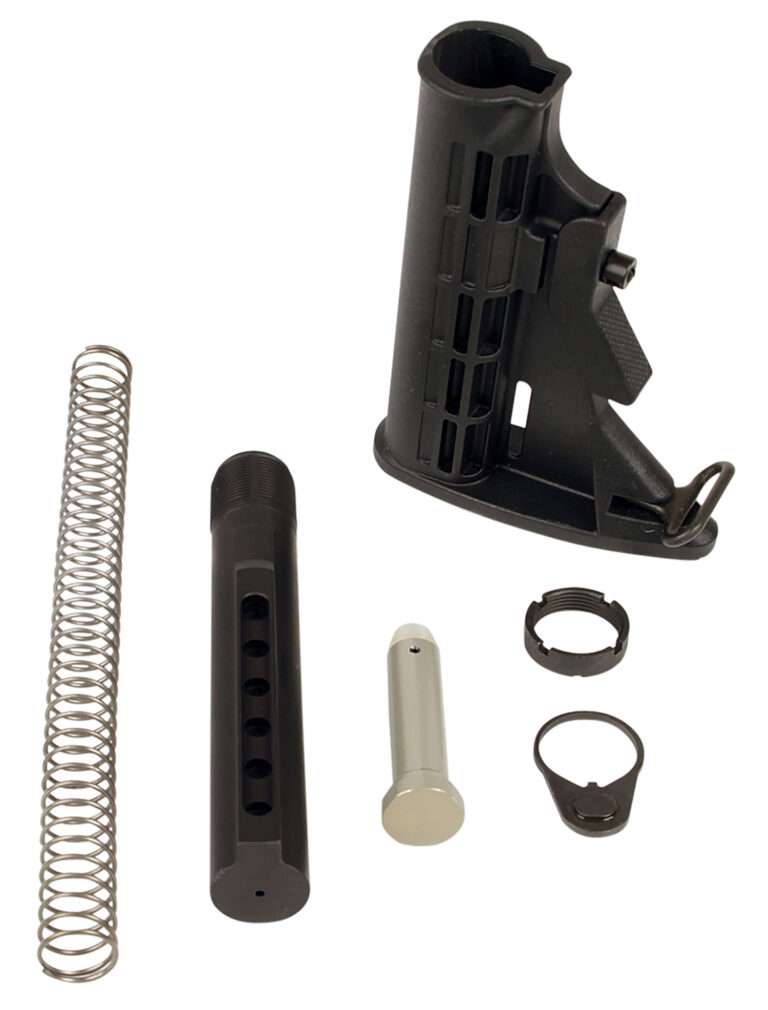LBE Unlimited Complete Mil-Spec Stock Kit 6 Position Black Synthetic Accessory
