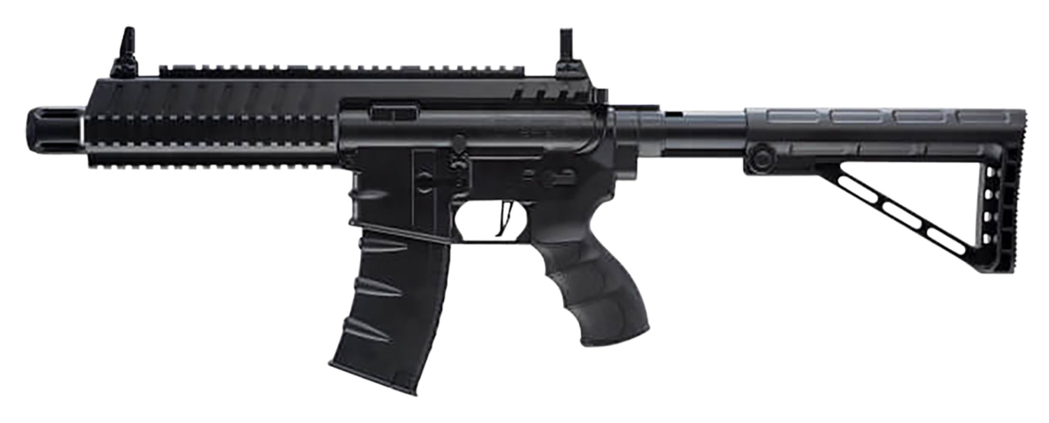 Umarex 2252120 Steel Strike Air Rifle CO2 177 BB Single Shot Or 6 Round Burst Mode, 30rd Drop Free Magazine, 900 BB Capacity Reservoir, Flat Top Picatinny Rail, Flip Up Sights, Adjustable Stock 1 Umarex 2252120 Steel Strike Air Rifle CO2 177 BB Single Shot Or 6 Round Burst Mode, 30rd Drop Free Magazine, 900 BB Capacity Reservoir, Flat Top Picatinny Rail, Flip Up Sights, Adjustable Stock