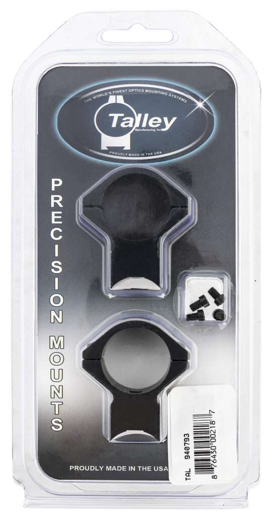 Talley Scope Mount Ring Combo 1 Inch Tube Medium Black Anodized Aluminum Accessory