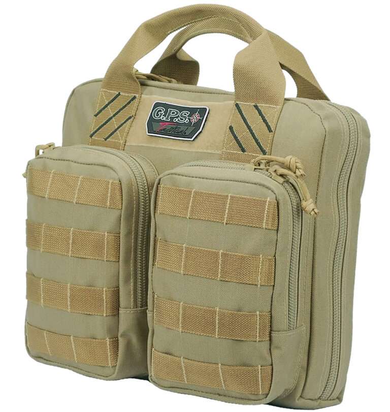 G Outdoors Tactical Double Plus 2 Tan Handgun Bag